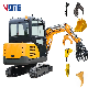  CE EPA Euro 5 China Small Digger Machinery Hydraulic Backhoe Excavators Crawler 1 Ton 2 Ton 3 Ton 5 Ton Factory Cheaper Price Mini Excavator for Sale