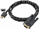 HD to VGA Cable 6 Feet Male to Male Braided Cord 1080P@60Hz for Monitor, Computer, Desktop, Laptop, PC, Projector, HDTV, Game and More