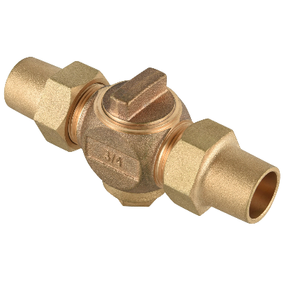 3/4" Casted Bronze Corporation Stop Flare Flare