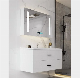 Wall Mounted White High Glossy PVC Ceramic Bathroom Vanity Basin