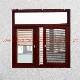  China Aluminum Factory Wood Grain Color Low E Tempered Thermal Insulation Glass Sliding/ Casement/ Hung/Sliding Folding Opening Aluminium Window