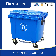 1100L/660L Large Outdoor Public Street HDPE 4 Wheel Industrial Plastic Trash/Rubbish/Waste/Garbage/Wheelie Bins with Lid Pedal