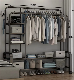  Custom Clothing Rack with Adjustable Shelves Open Bedroom Simple Storage Metal Closet for Hanging Wardrobe