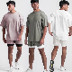 Wholesale Casual Loose Fit Basic Style Cotton T-Shirts Sports Top, Midweight Athletic Running Shirt Classic Gym Tees Premium Mens T Shirts Streetwear