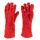 Red Color Cow Split Leather Safety Work Gloves for Welding Industry (6504. RD)