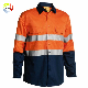 Custom Men Two Tone Long Sleeve Safety Mining Work Wear Uniform Hi Vis Reflective Work Cotton Shirt