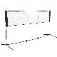  5m Folding Adjustable Height Portable Tennis and Badminton Net Stand