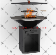 Backyard Home Corten Steel BBQ Grill Large Charcoal Grills Charcoal Barbeque Grill Amazon Top Sell Corten Metal Fire Pit with Barbecue Grill