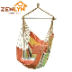  Outdoor Garden Patio Leisure Porch Swing Seat Hanging Armchair Brazilian Swing Hammock Cotton Canvas Rope Hanging Chair