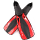 Long Blade Comfortable Pocket Black and Red Diving Fins (FN-602)