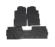 3PC Black Universal Car Van Front &Rear Floor Mats