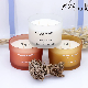  Private Label 15 Oz Three Multi Wick Luxury Scented Candles with Wooden Lid for Home Decor