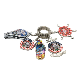 Wholesale Custom New York Las Vegas Souvenirs Rotating Metal Keychain