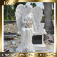 Garden Decoration Monument White Marble Stone Beautiful Angel Statue Tombstone Statue Headstone Statue Gravestone Statue Religious Stone White Marble Statue