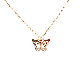 Amazon Fashion Ins Simple Butterfly Shaped Plain Design Necklace Sterling Silver Jewelry