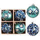 Assorted Hand Painted Blue Silver Sublimation Christmas Ball Ornaments