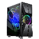 Distinctive Front Panel Computer Cabinet Big RGB Fan Gaming ATX PC Case