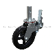 Adjustable Height Industrial Heavy Duty 8"Scaffold Casters with Black Rubber on Cast Iron Wheel