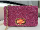 Purple-Pink Fabric Drill Fashion Large One-Shoulder Messenger Bag