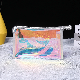 Iridescent Clear Toiletry Bag Waterproof Holographic PVC Zipper Makeup Bags