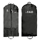  Customized Logo Black Non Woven Garment Bag with Zip Front
