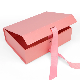 Firstsail Eco Friendly Recyclable Clothing Shoes Underwear Wig Fold Flat Pink Folding Gift Storage Box Packaging with Ribbon