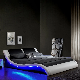 Willsoon 1178-1 Modern Design LED Bed Double/King Size Bed with S-Shape Upholstered Beds