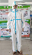  Disposable Protective Coverall Protective Clothing Protective Suit Against Chemical Splashes with Blue Strips