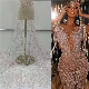 Factory High Quality Customized Hand Beaded Lace Fabrics with Beads for Wedding Dresses