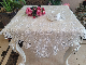 Chemical Lace with Linen Fabric Tablecloth 5118