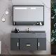 1200 mm Grey Series Plywood Material Bathroom Wall Hung Cabinet Sintered Stone Bathroom Vabinet Sets