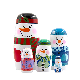 Snowmen Wooden Russian Nesting Dolls Handmade Kid Toys for Gifts manufacturer