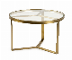 Stainless Steel Glass Gold Living Room Stainless Steel Coffee Table