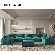 Modern Luxury Italian Style Sectional U Shape Sofa Living Room Furniture Set