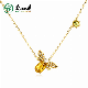 Customizable Cute Animal Gemstone Necklace Wholesale Natural Citrine Peridot Bee Jewelry