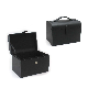 Large Black Leather Cosmetic Box Makeup Box (8125)