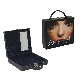 Luxury Women Leather Cosmetic Bag Makeup Box with Mirror (5136)