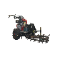 Sdjg 15HP Trencher with Chain Saw Ditching Trenching Machine Mini Trencher Machine