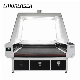 Lihua Big Vision Ccd Camera Laser Cutter Co2 Cnc Laser Cutting Machine With Conveyor For Sublimation Roll Fabric Textile Cloth Garment