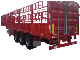 1%~10% Off Discount Triaxle Flatbed Flat Deck Livestock / Cow / Cattle Transport trailer