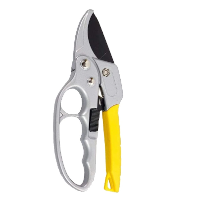 8" Multi-Purpose Garden Tool Shearing Branches Household Light Anvil Pruner Ratchet Pruning Shears Scissors