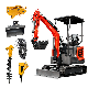  Chinese 0.8 Ton 1.8 Ton 2 Ton 2.2 Ton 2.5 Ton 3 Ton Hydraulic Crawler Digger Mini Excavator for Sale Cheap Mini Excavator CE/EPA China Wholesale Used Small Digg