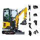  China Leite Brand CE EPA New/Used Mini Excavator 2 Ton Wholesale 2000kg Small Digger High Quality Cheaper Price 1.8ton Excavator for Sale 50% off Free Shipping