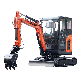 Factory Direct CE EPA Mini Excavator 2.5 Ton 2500 Kg Hydraulic a Full Set Accessories One Year Warranty 3ton Small Digger Ex-Factory Price Free Shipping manufacturer