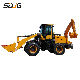 High Quality Cheap China Jg 20-28 CE ISO Articulate 4X4 Small Mini Tractor Wheel Backhoe Loader for Sale with Attachment List Discount Price