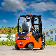 2.5ton 2500kg Electric Forklift Red Four Wheels 2t Electric Battery Forklift manufacturer