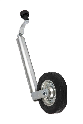 300lbs Galvanized 8" Single Rubber Wheel Stands Steel Hand Crank Screw Jack, Trailer Jack, Top Wind Swing, Trailer Jack with Jockey, Lift Jack.