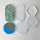 Hot Coasters Epoxy Resin Drip Mold Round Hexagonal Oval Mold DIY Handmade Coasters Silicone Molds