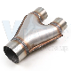 Y Pipe Single to Dual Adapter Connector Stainless Steel Exhaust