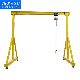  Lifting Equipment 2t Light Duty Height Adjustable Rubber Tyred Single Girder Mobile Gantry Crane